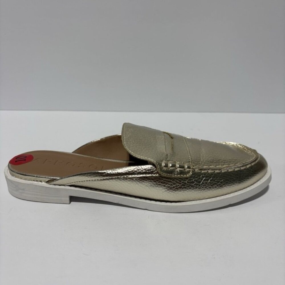 Aerosoles Women’s Sally, Gold Slip-On Loafers, Size 10 M